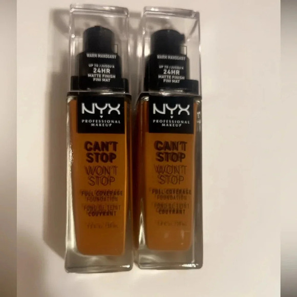 New NYX “can’t stop 24Hr” matte finish full coverage foundation warm mahogany - Picture 2 of 3